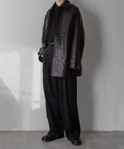 【stein】シュタイン 24ss LEATHER HALF COAT - BLACK sessionセッション福岡セレクトショップ 公式通販サイト