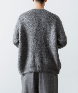 ssstein / シュタイン】KID MOHAIR KNIT V NECK CARDIGAN - GREY