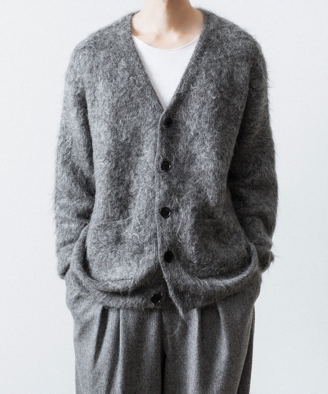 ssstein(シュタイン)のKID MOHAIR KNIT V NECK CARDIGAN - GREYの公式通販サイトsession福岡セレクトショップ