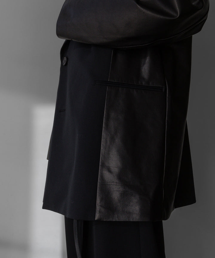 stein(シュタイン)の24SSコレクションCONTRUST PEAK LAPELS JACKETのBLACK sessionセッション福岡セレクトショップ 公式通販サイト