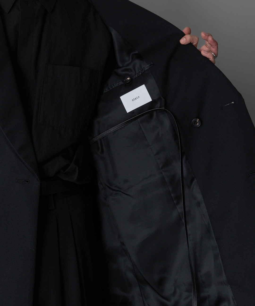 stein(シュタイン)の24SSコレクションCONTRUST PEAK LAPELS JACKETのBLACK sessionセッション福岡セレクトショップ 公式通販サイト