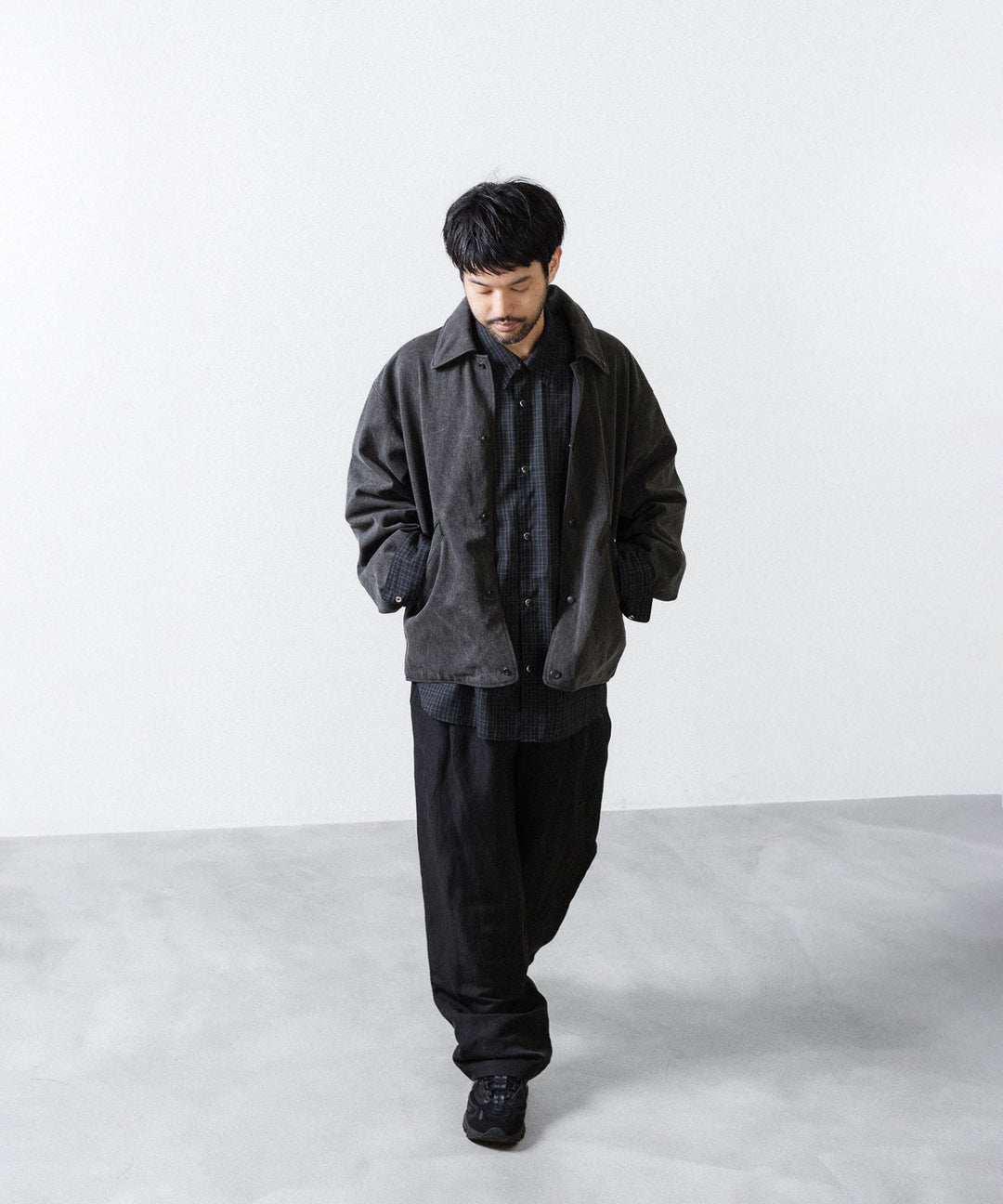 phebus- フィーバスのWOOL POLY TROPICAL SHIRTのDARK CHECK公式通販サイトsession福岡セレクトショップ
