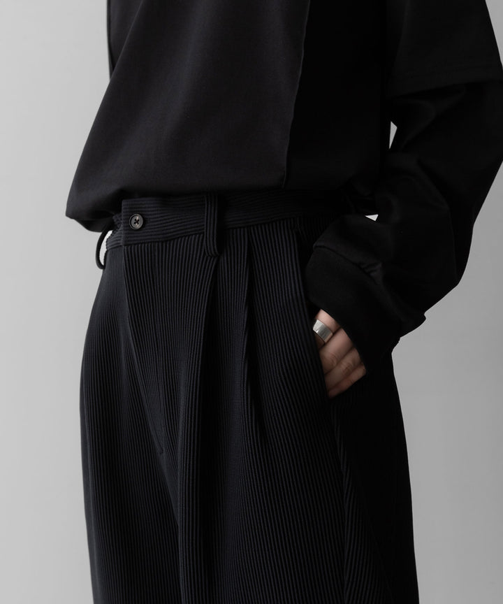 ssstein(シュタイン)のGRADATION PLEATS TWIST SEAM WIDE TROUSERS - BLACKの公式通販サイトsession福岡セレクトショップ