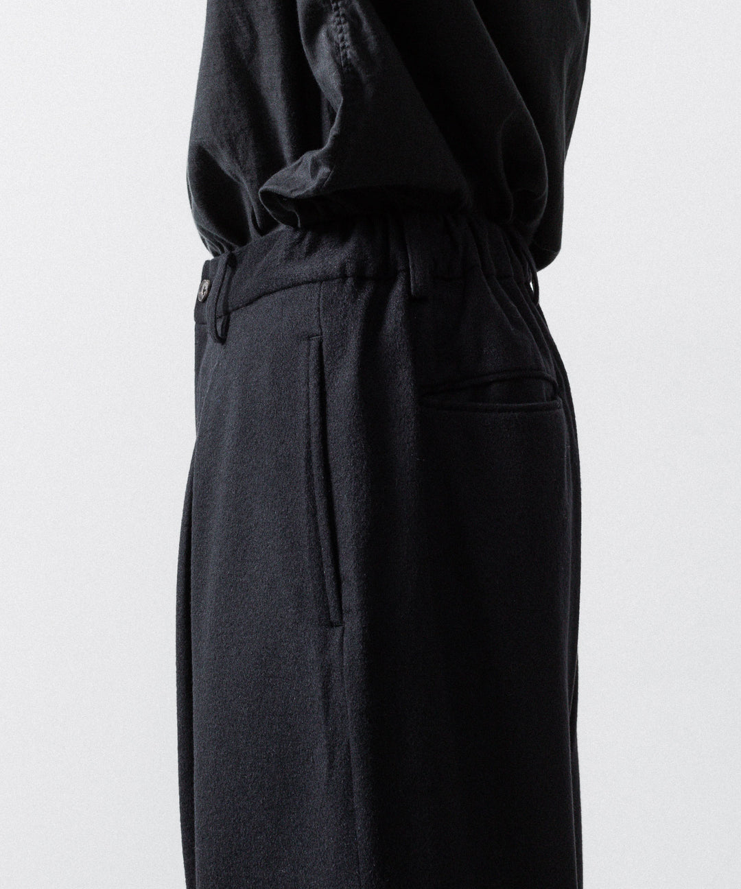 ssstein(シュタイン)のW/CA BEAVER EASY WIDE TROUSERS - BLACKの公式通販サイトsession福岡セレクトショップ