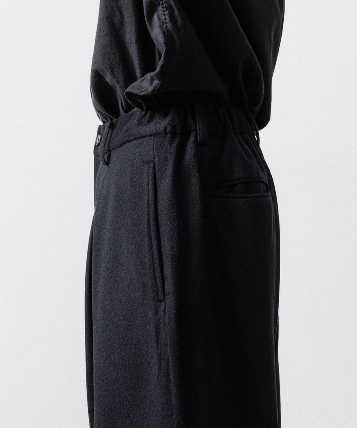 ssstein(シュタイン)のW/CA BEAVER EASY WIDE TROUSERS - BLACKの公式通販サイトsession福岡セレクトショップ