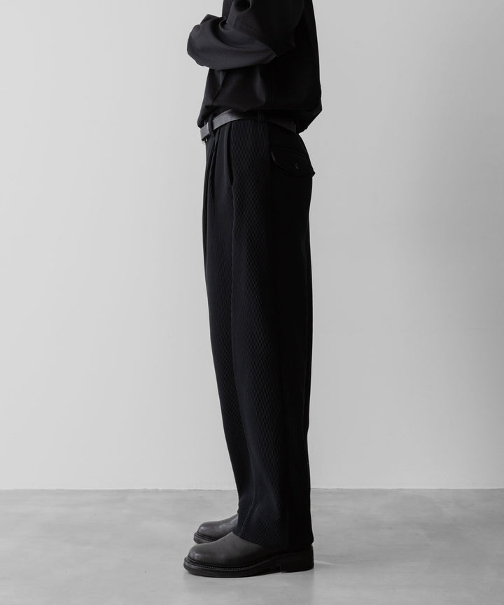 ssstein(シュタイン)のGRADATION PLEATS TWIST SEAM WIDE TROUSERS - BLACKの公式通販サイトsession福岡セレクトショップ
