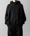 【ssstein】UNTWISTED YARN FADE SWEAT HOOD LS - BLACK