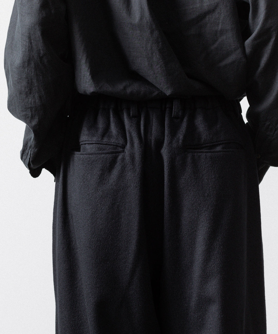 ssstein(シュタイン)のW/CA BEAVER EASY WIDE TROUSERS - BLACKの公式通販サイトsession福岡セレクトショップ
