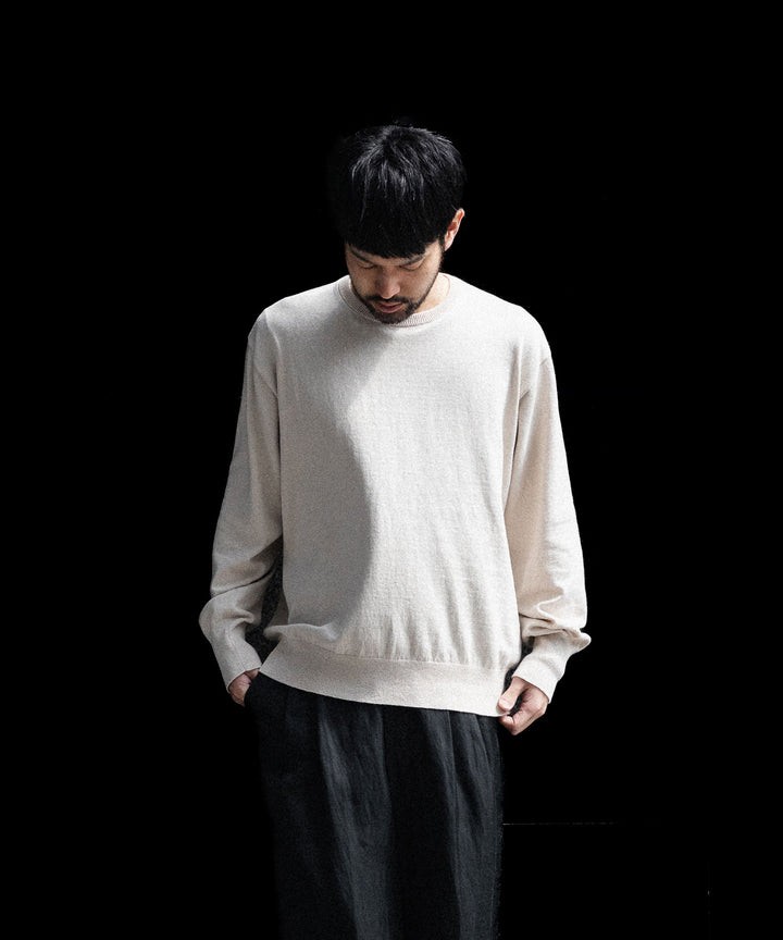 ssstein(シュタイン)のORGANIC COTTON KNIT CREW NECK LS - IVORYの公式通販サイトsession福岡セレクトショップ