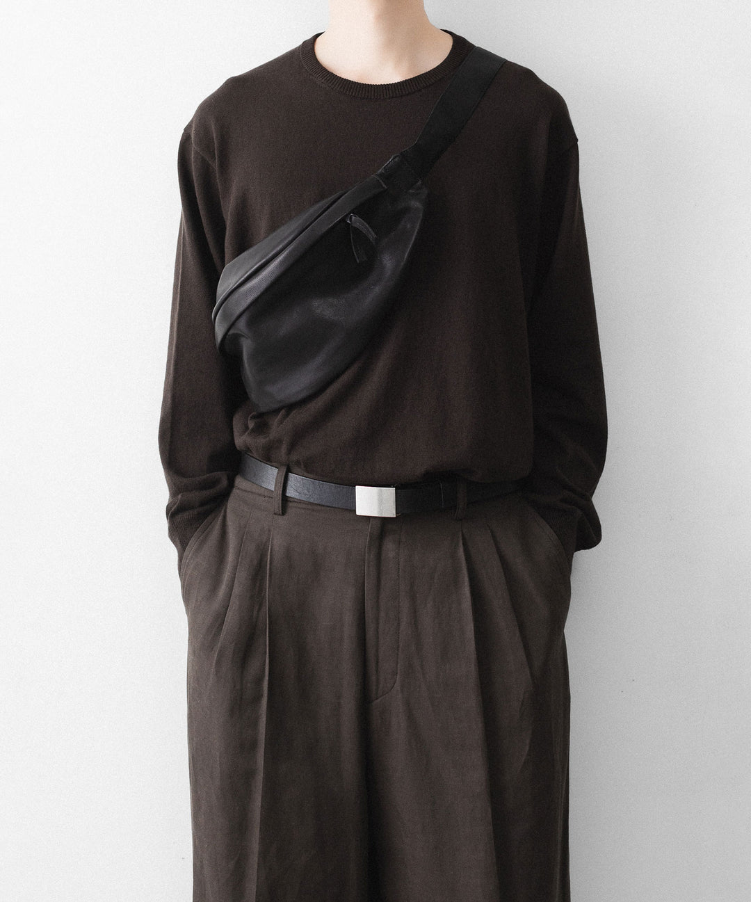 ssstein(シュタイン)のORGANIC COTTON KNIT CREW NECK LS - DARK BROWNの公式通販サイトsession福岡セレクトショップ