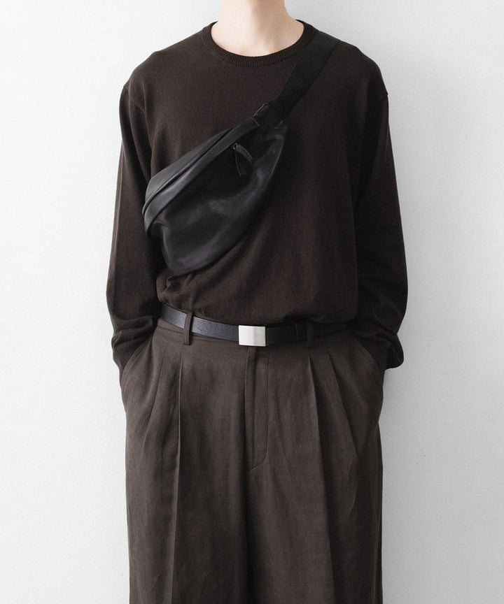 ssstein(シュタイン)のORGANIC COTTON KNIT CREW NECK LS - DARK BROWNの公式通販サイトsession福岡セレクトショップ