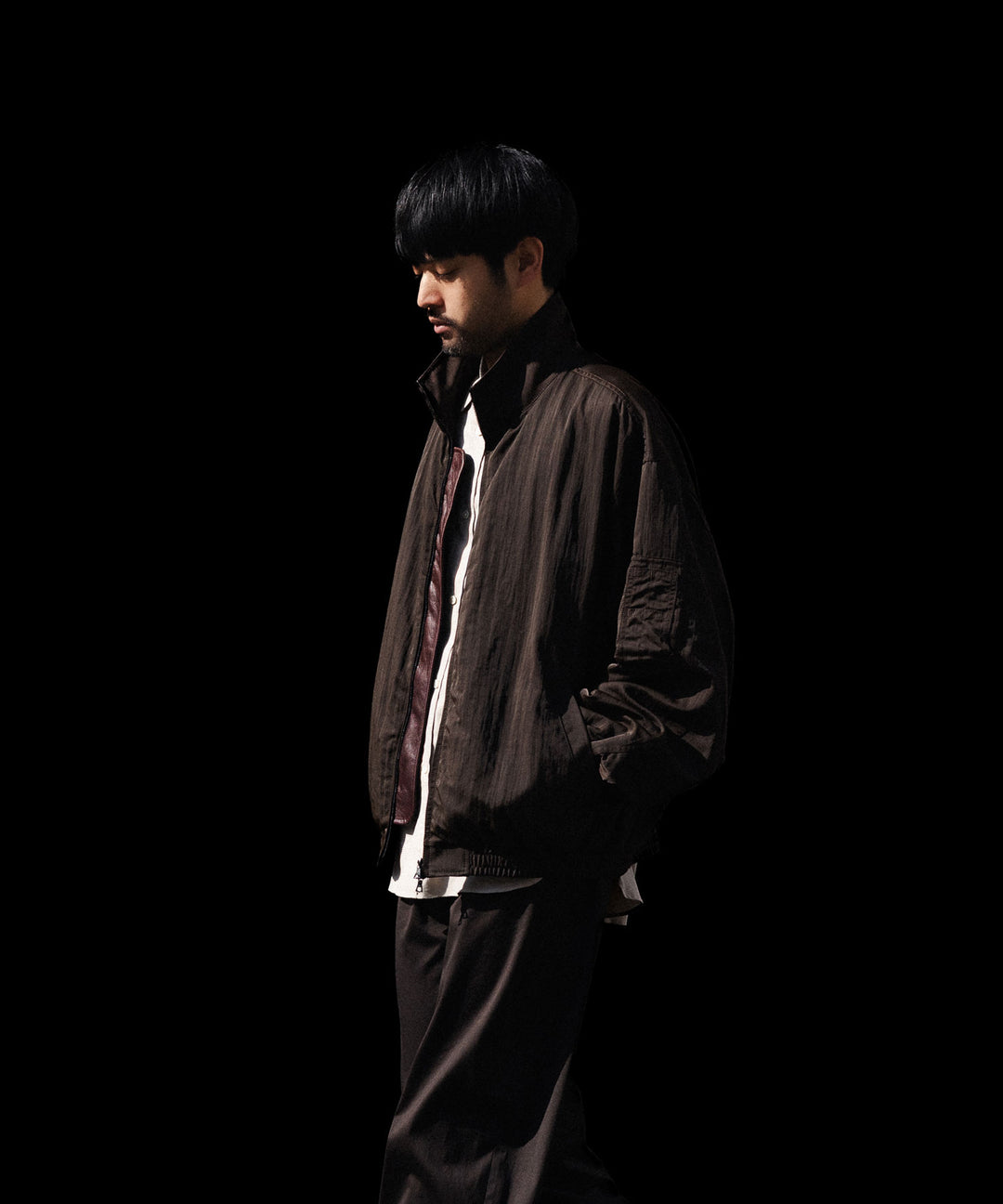 ssstein(シュタイン)のSHRUNK NYLON OVERSIZED FLIGHT JACKET - DARK BROWNの公式通販サイトsession福岡セレクトショップ