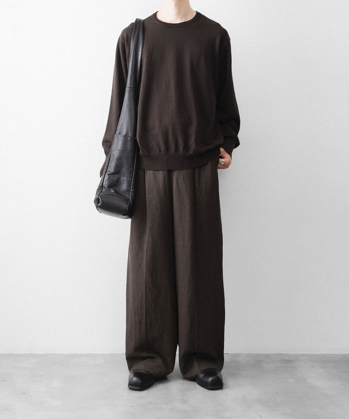 ssstein(シュタイン)のORGANIC COTTON KNIT CREW NECK LS - DARK BROWNの公式通販サイトsession福岡セレクトショップ