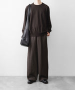 画像をギャラリービューアに読み込む, ssstein(シュタイン)のORGANIC COTTON KNIT CREW NECK LS - DARK BROWNの公式通販サイトsession福岡セレクトショップ
