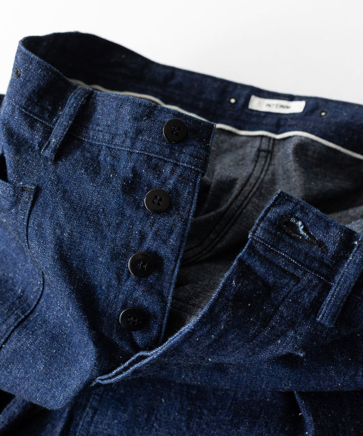 【INTÉRIM】インテリムの巻きパンツ 1940’s WW2 US.NAVY SELVEDGE NEP DENIM TROSER - NEP NAVY