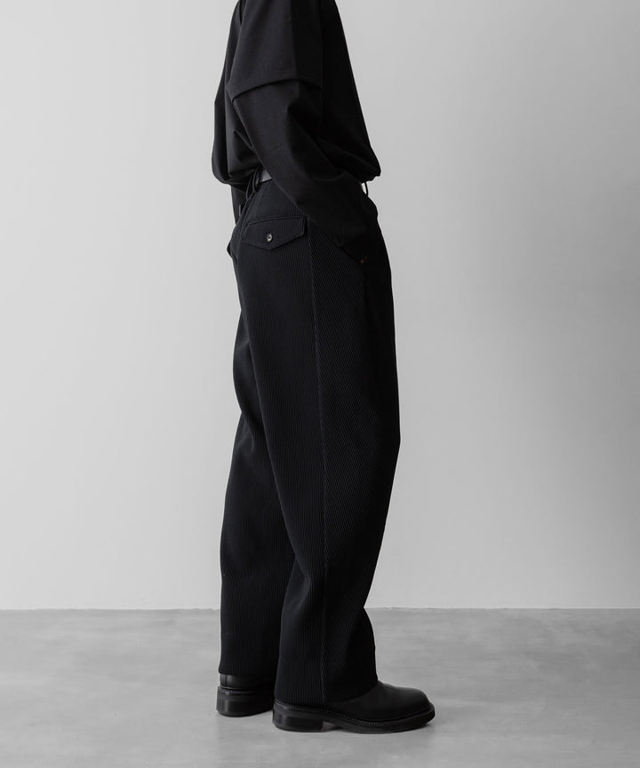 ssstein(シュタイン)のGRADATION PLEATS TWIST SEAM WIDE TROUSERS - BLACKの公式通販サイトsession福岡セレクトショップ