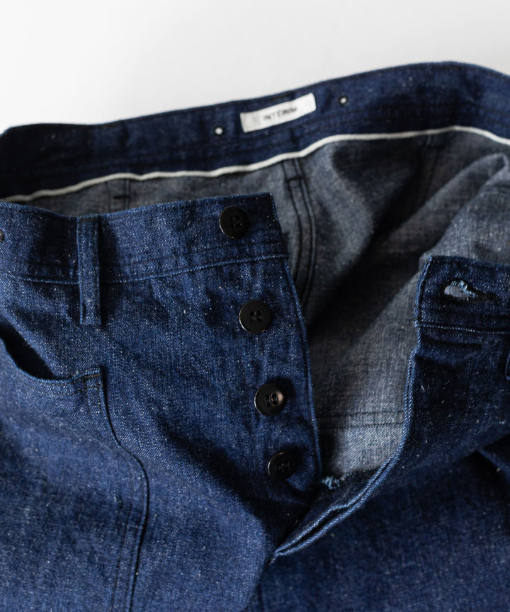 【INTÉRIM】インテリムの巻きパンツ 1940’s WW2 US.NAVY SELVEDGE NEP DENIM TROSER - NEP NAVY
