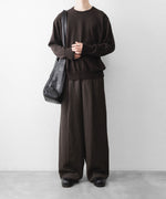 画像をギャラリービューアに読み込む, ssstein(シュタイン)のORGANIC COTTON KNIT CREW NECK LS - DARK BROWNの公式通販サイトsession福岡セレクトショップ
