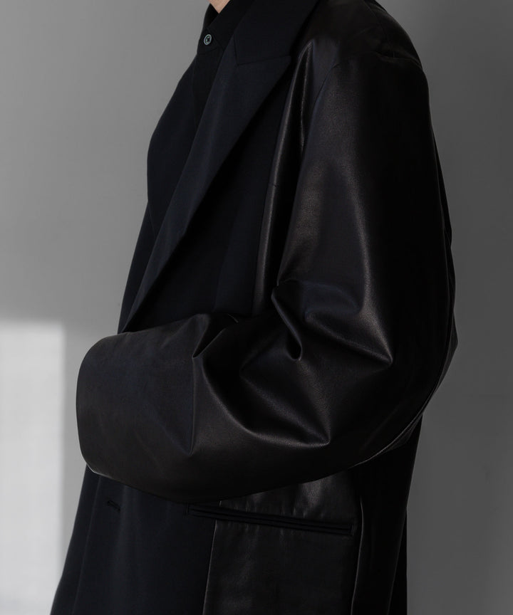 stein(シュタイン)の24SSコレクションCONTRUST PEAK LAPELS JACKETのBLACK sessionセッション福岡セレクトショップ 公式通販サイト