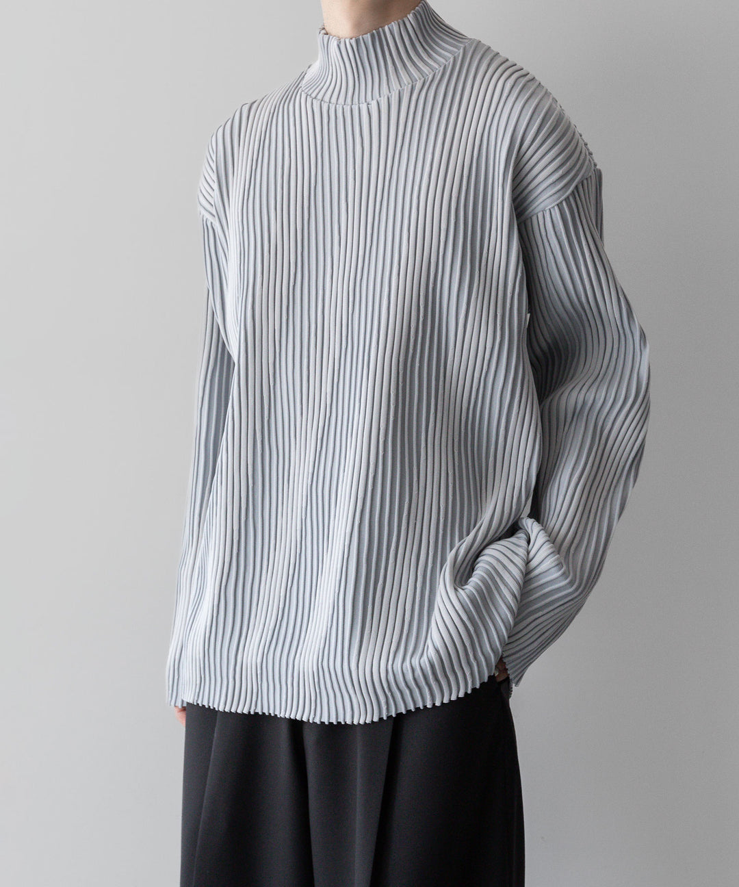 ssstein(シュタイン)のOBLIQUE PATTERNED KNIT LSのGREY公式通販サイトsession福岡セレクトショップ