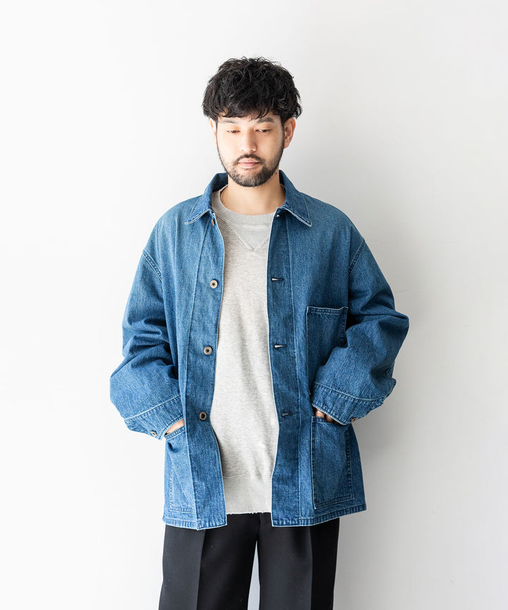 【INTÉRIM】USED,30s USMC UTILITY DUNGAREE JACKET - U.NAVY
