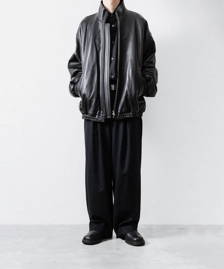 ssstein(シュタイン)のW/CA BEAVER EASY WIDE TROUSERS - BLACKの公式通販サイトsession福岡セレクトショップ