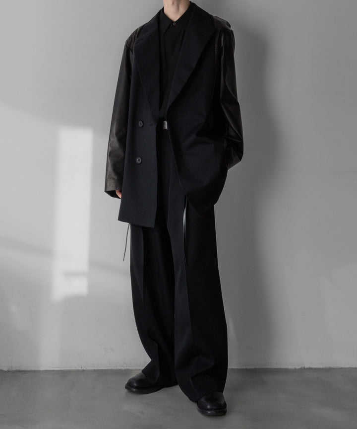 stein(シュタイン)の24SSコレクションLONG WIDE TROUSERSのBLACK  sessionセッション福岡セレクトショップ 公式通販サイト