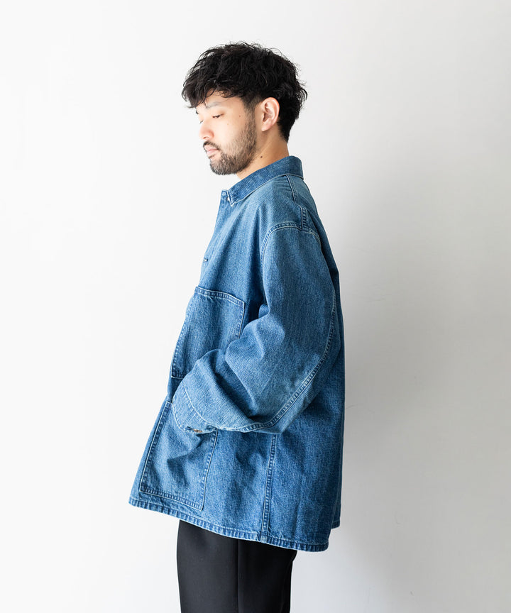 【INTÉRIM】USED,30s USMC UTILITY DUNGAREE JACKET - U.NAVY