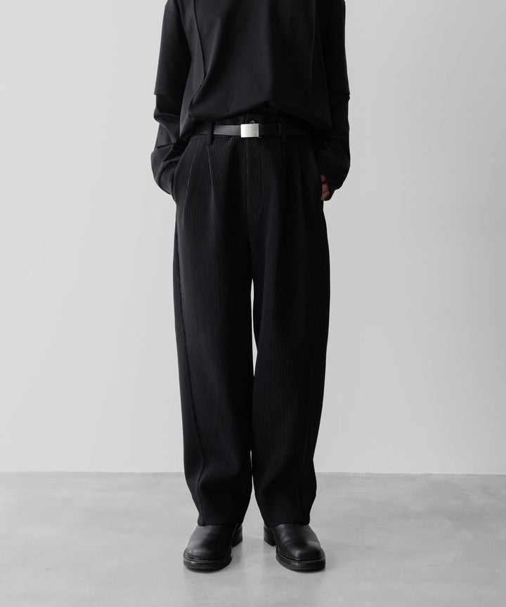 ssstein(シュタイン)のGRADATION PLEATS TWIST SEAM WIDE TROUSERS - BLACKの公式通販サイトsession福岡セレクトショップ