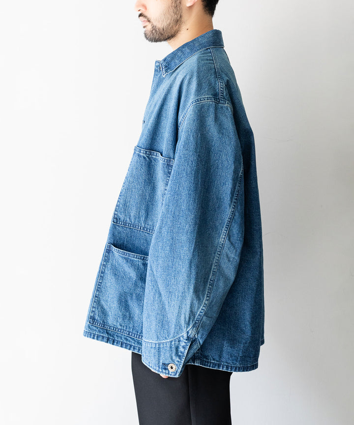 【INTÉRIM】USED,30s USMC UTILITY DUNGAREE JACKET - U.NAVY