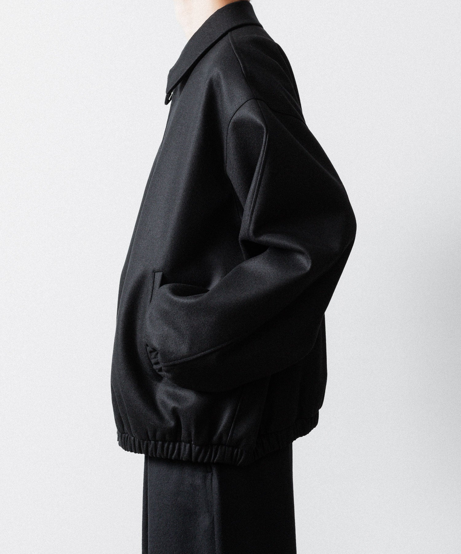 ssstein / シュタイン】MELTON OVERSIZED ZIP JACKET - BLACK | 公式