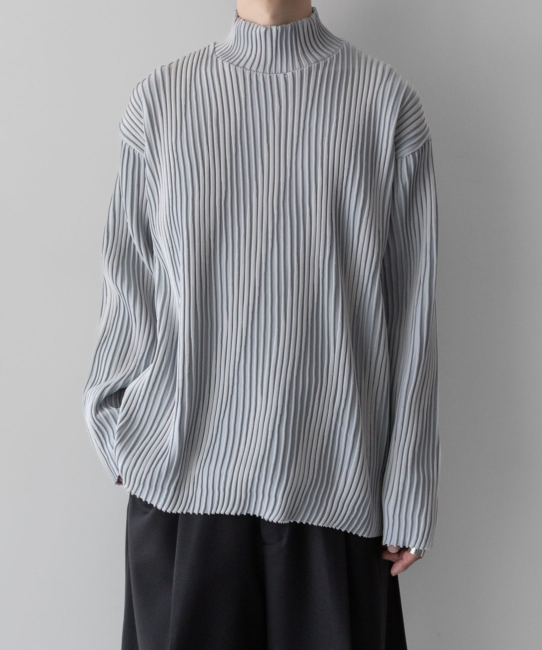 ssstein(シュタイン)のOBLIQUE PATTERNED KNIT LSのGREY公式通販サイトsession福岡セレクトショップ