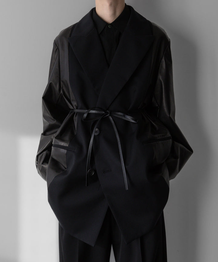 stein(シュタイン)の24SSコレクションCONTRUST PEAK LAPELS JACKETのBLACK sessionセッション福岡セレクトショップ 公式通販サイト