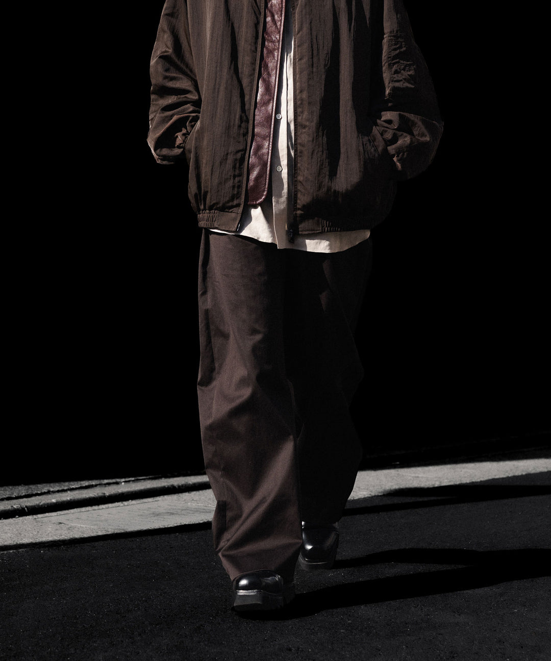 ssstein(シュタイン)のCOTTON SATIN ROUND PANTS - DARK BROWNの公式通販サイトsession福岡セレクトショップ