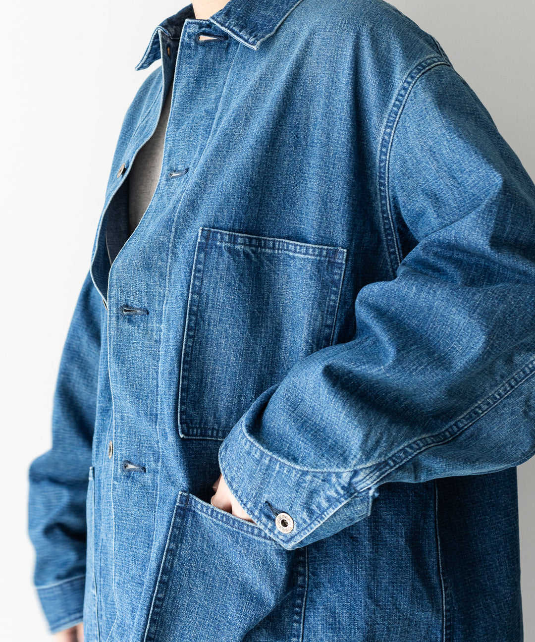 【INTÉRIM】USED,30s USMC UTILITY DUNGAREE JACKET - U.NAVY