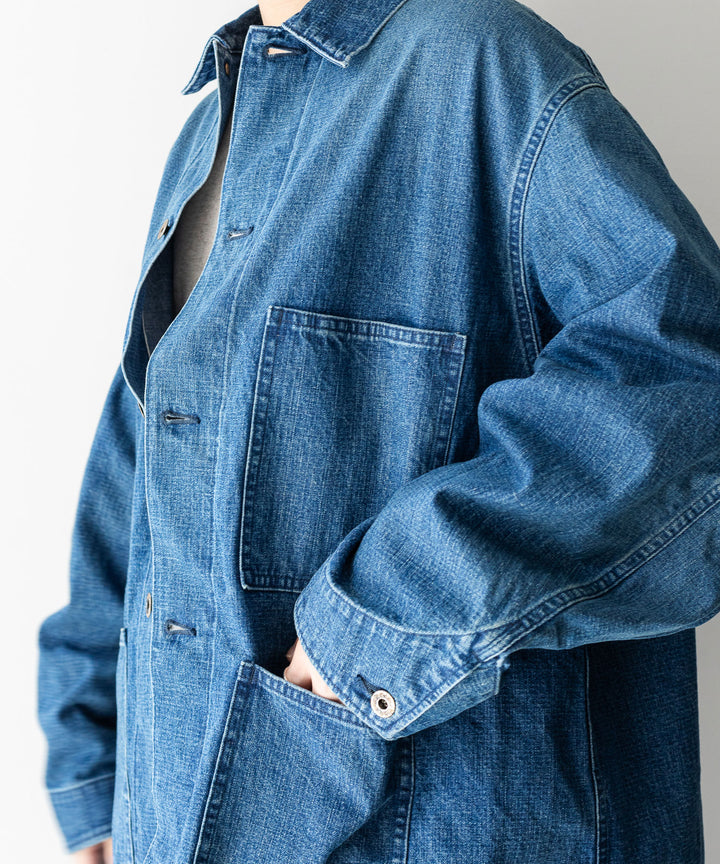 【INTÉRIM】USED,30s USMC UTILITY DUNGAREE JACKET - U.NAVY