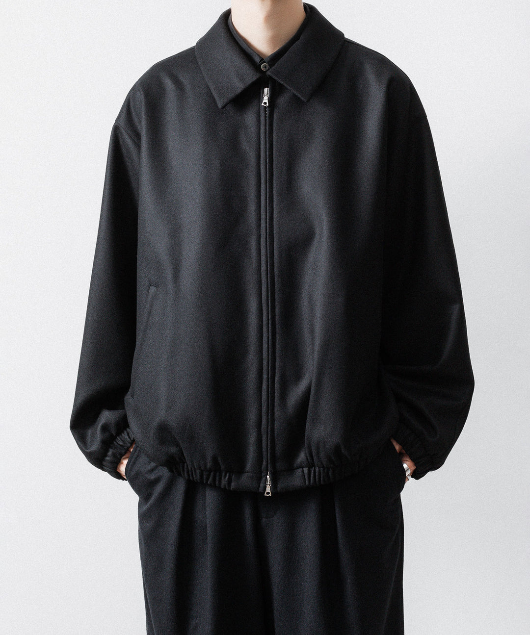 ssstein(シュタイン)のMELTON OVERSIZED ZIP JACKET - BLACKの公式通販サイトsession福岡セレクトショップ