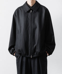 ssstein / シュタイン】MELTON OVERSIZED ZIP JACKET - BLACK
