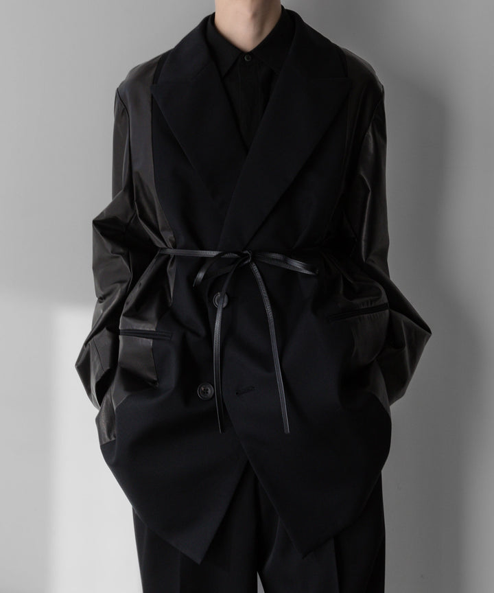 stein(シュタイン)の24SSコレクションCONTRUST PEAK LAPELS JACKETのBLACK sessionセッション福岡セレクトショップ 公式通販サイト