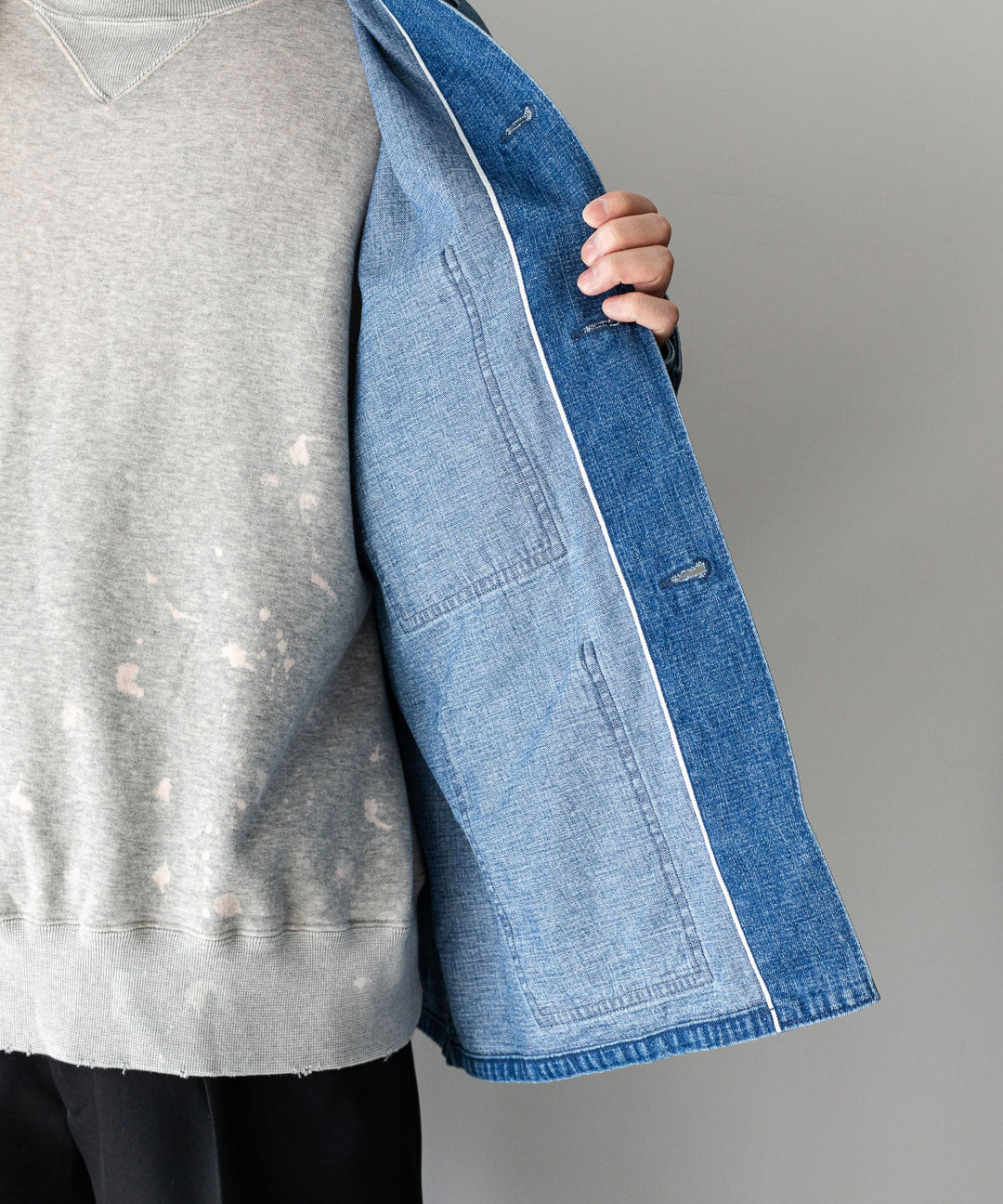 【INTÉRIM】USED,30s USMC UTILITY DUNGAREE JACKET - U.NAVY