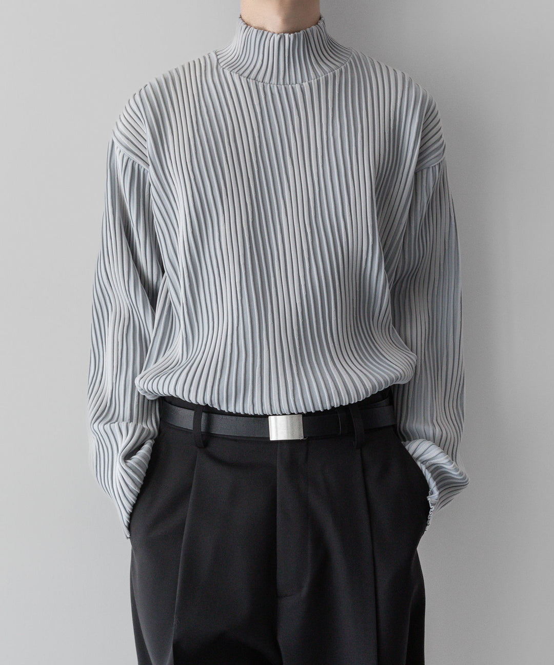 ssstein(シュタイン)のOBLIQUE PATTERNED KNIT LSのGREY公式通販サイトsession福岡セレクトショップ