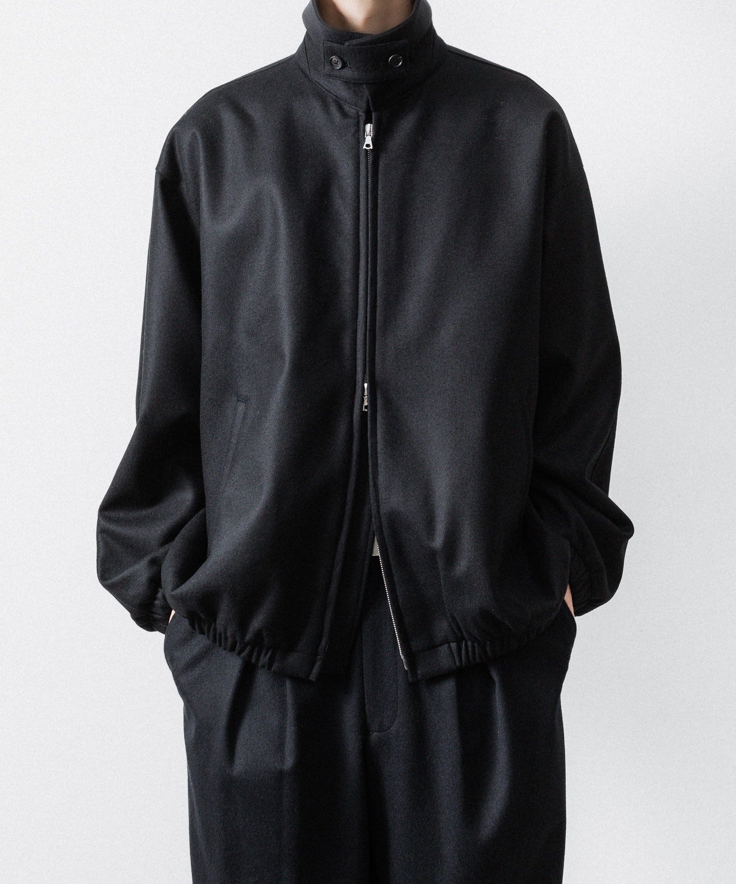 ssstein / シュタイン】MELTON OVERSIZED ZIP JACKET - BLACK | 公式