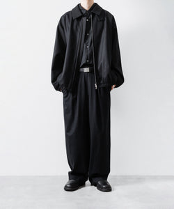 ssstein / シュタイン】W/CA BEAVER EASY WIDE TROUSERS - BLACK