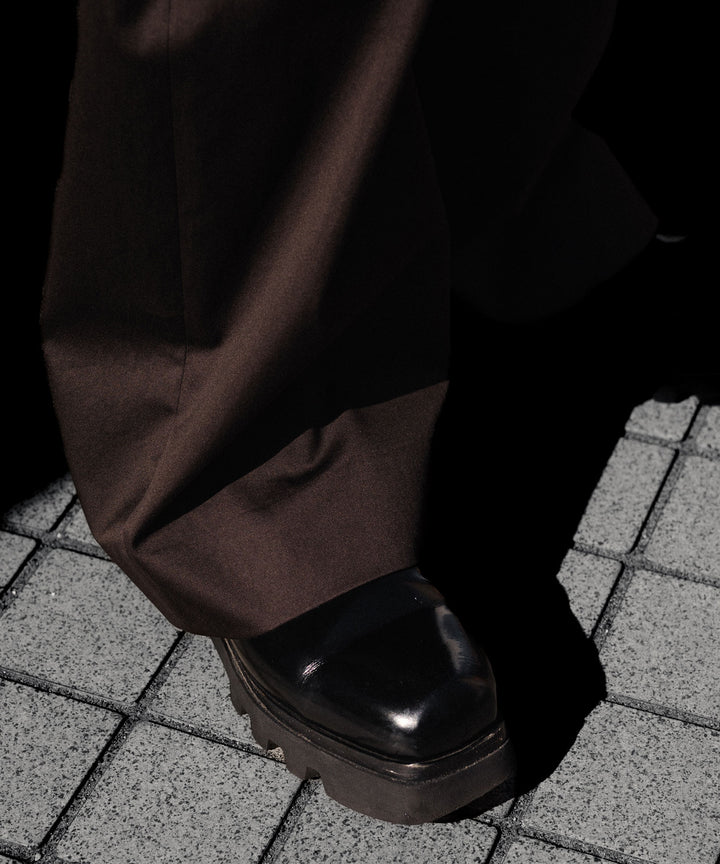 ssstein(シュタイン)のCOTTON SATIN ROUND PANTS - DARK BROWNの公式通販サイトsession福岡セレクトショップ
