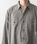 画像をギャラリービューアに読み込む, INTÉRIM - インテリムのMILK PAINT VINTAGE WASH BLACK SHUTTLE CHAMBRAY HYPER BIG US NAVY WORK SHIRT TYPE2のGRAY公式通販サイトsession福岡セレクトショップ
