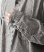 画像をギャラリービューアに読み込む, INTÉRIM - インテリムのMILK PAINT VINTAGE WASH BLACK SHUTTLE CHAMBRAY HYPER BIG US NAVY WORK SHIRT TYPE2のGRAY公式通販サイトsession福岡セレクトショップ
