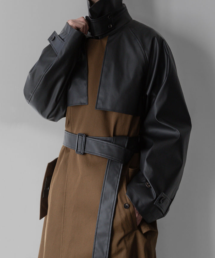 【stein】シュタイン24ss  CONTRAST SINGLE BREASTED WIDE LAPELS COAT - CAMEL sessionセッション福岡セレクトショップ 公式通販サイト