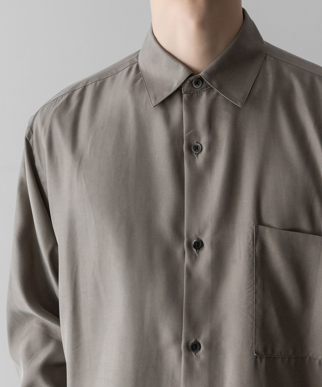 ssstein(シュタイン)のCUPRO TWILL OVERSIZED LS SHIRT - TAUPEの公式通販サイトsession福岡セレクトショップ