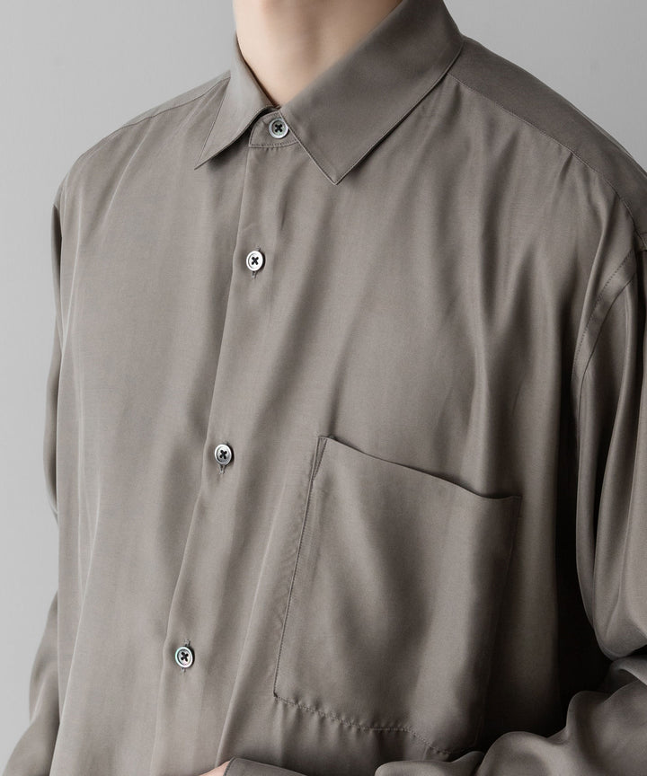 ssstein(シュタイン)のCUPRO TWILL OVERSIZED LS SHIRT - TAUPEの公式通販サイトsession福岡セレクトショップ