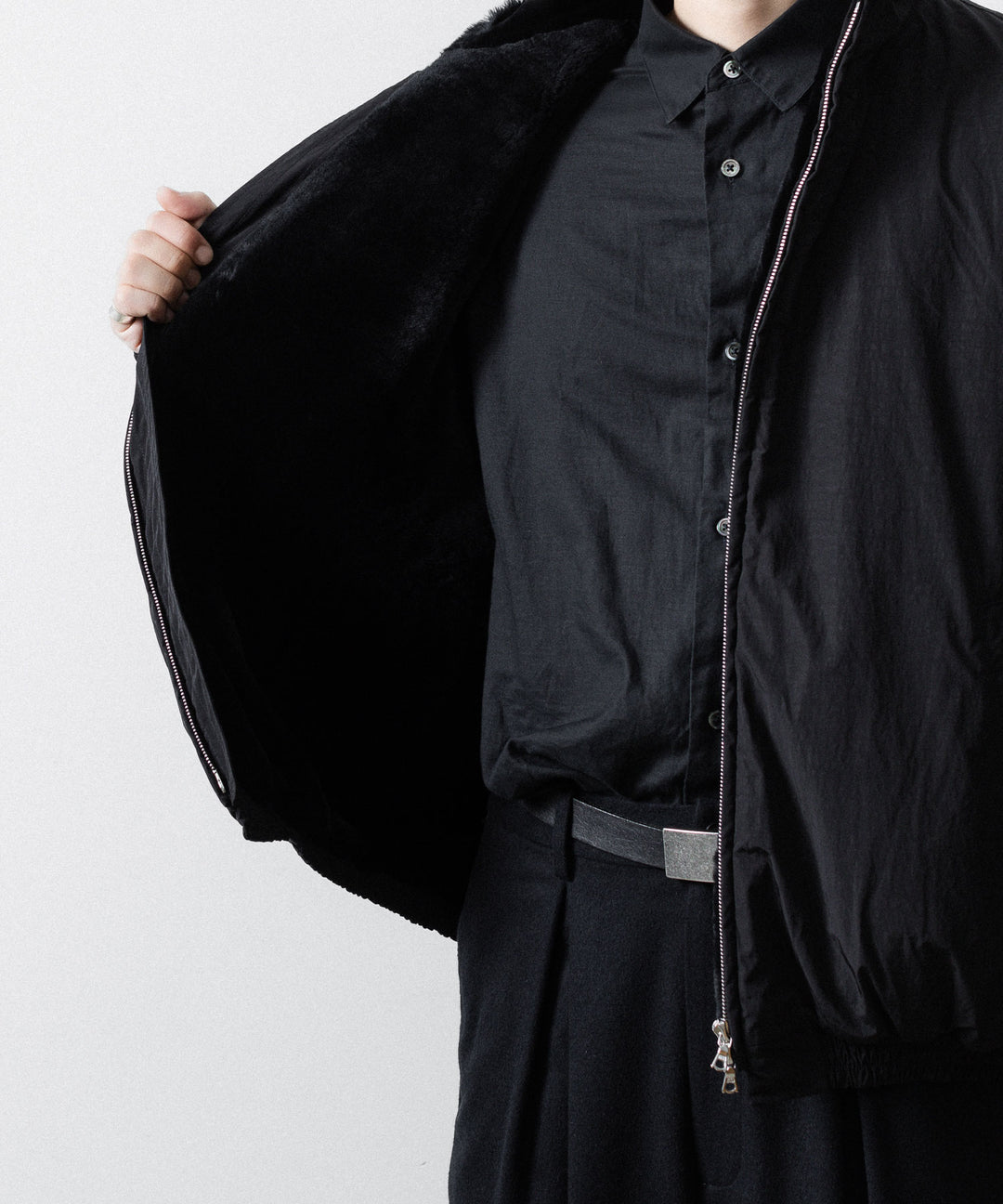 ssstein(シュタイン)のMOUTON INNER REVERSIBLE PADDED JACKET - BLACK × BLACKの公式通販サイトsession福岡セレクトショップ